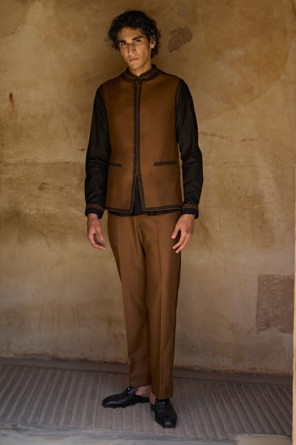 Border Embroidered Bandi, Shirt and Pant - Image 32
