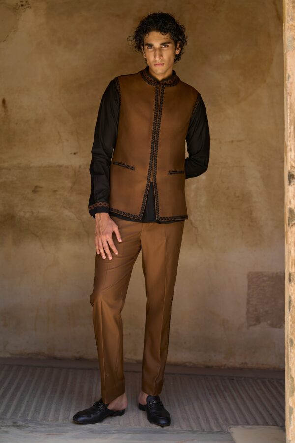 Border Embroidered Bandi, Shirt and Pant - Image 34