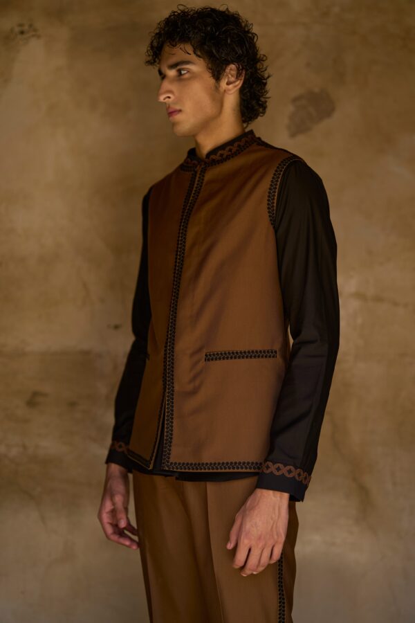 Border Embroidered Bandi, Shirt and Pant - Image 41