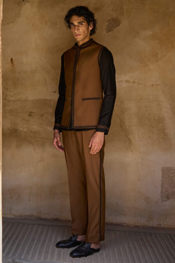 Border Embroidered Bandi, Shirt and Pant - Image 42