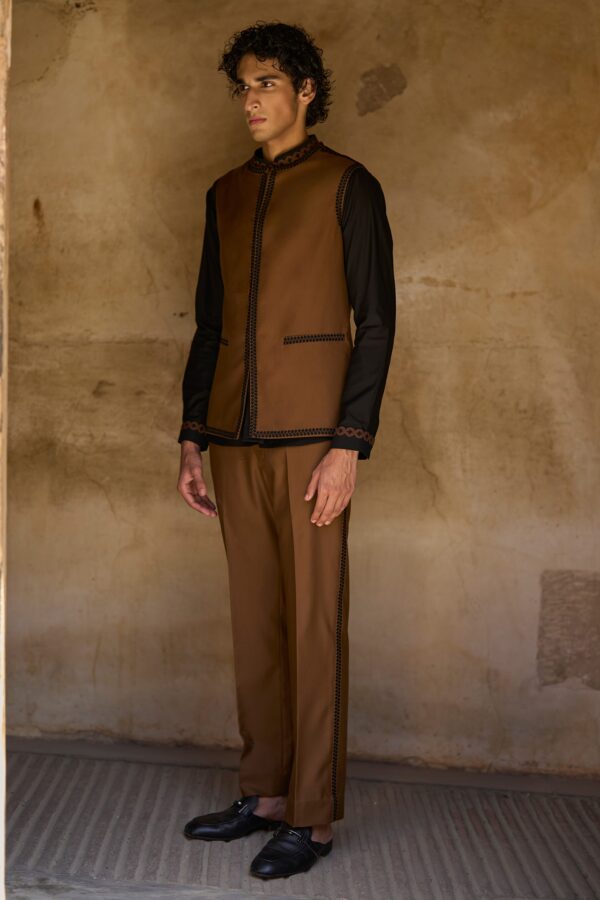 Border Embroidered Bandi, Shirt and Pant - Image 43