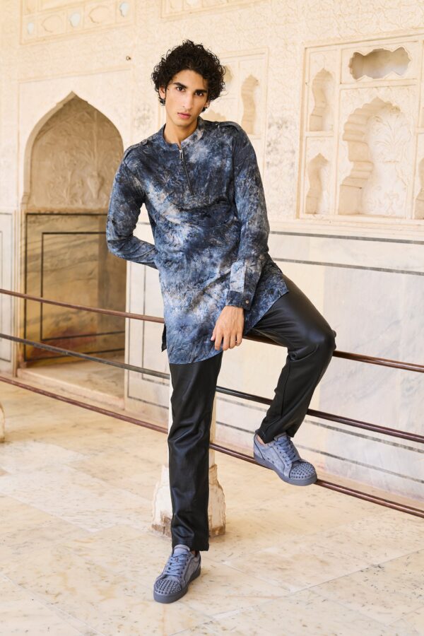 Tie Dye Jacquard Long Shirt - Image 6