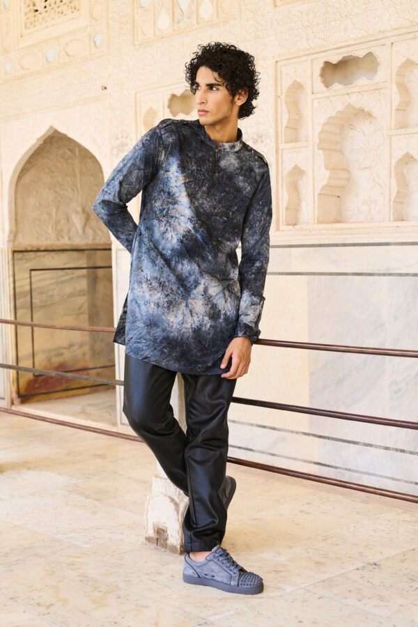 Tie Dye Jacquard Long Shirt - Image 7