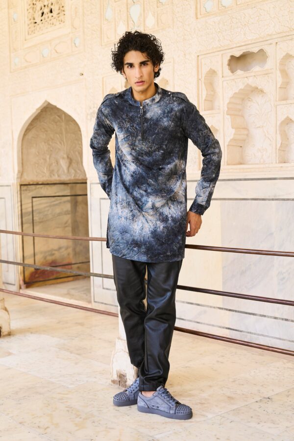 Tie Dye Jacquard Long Shirt - Image 8