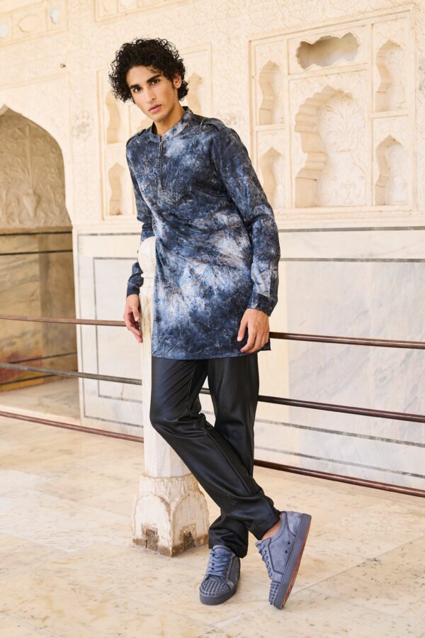 Tie Dye Jacquard Long Shirt - Image 9