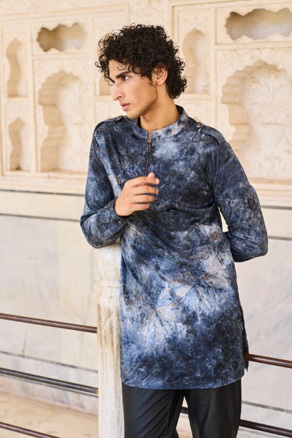 Tie Dye Jacquard Long Shirt - Image 4