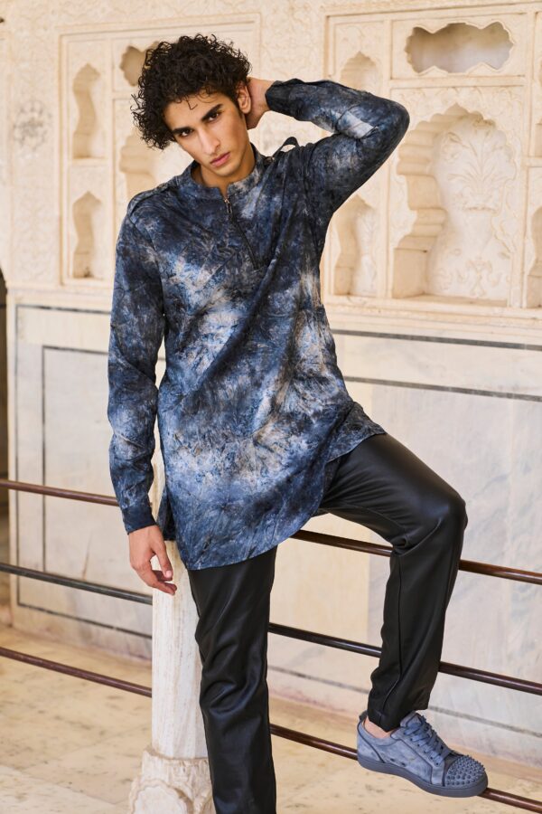 Tie Dye Jacquard Long Shirt - Image 10