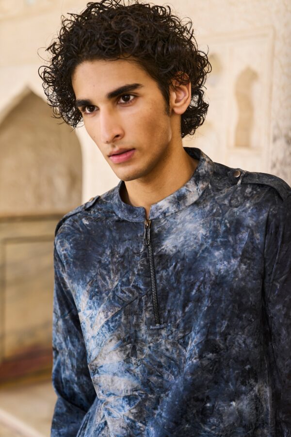 Tie Dye Jacquard Long Shirt - Image 3