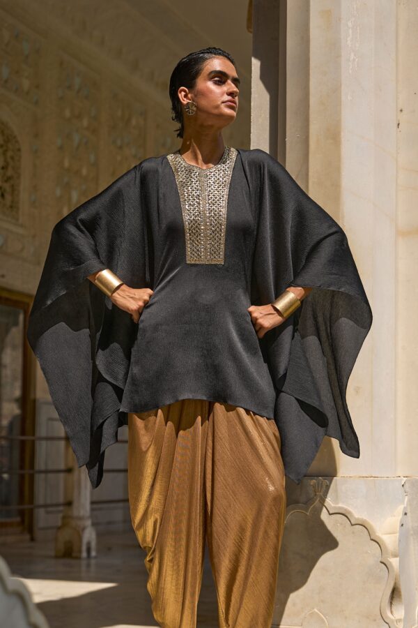 Gota Embroidered Kaftan Top - Image 3