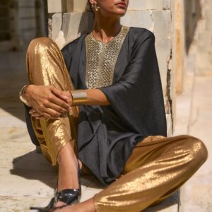 Gota Kaftan and Drape Pant Set