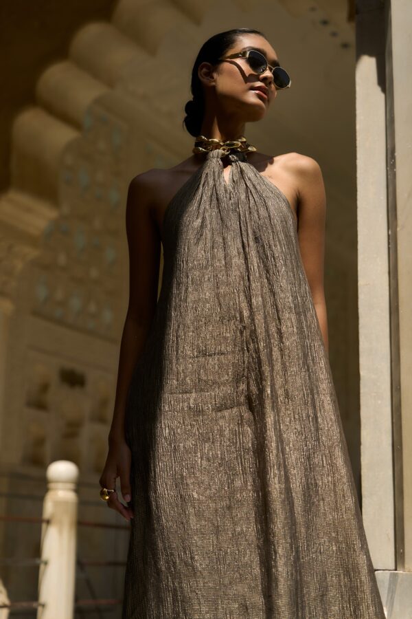 Tissue Halter Dress - Image 4