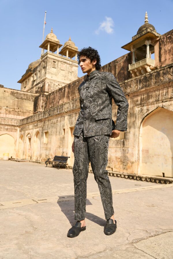 Paisley Band Collar Jacket - Image 5