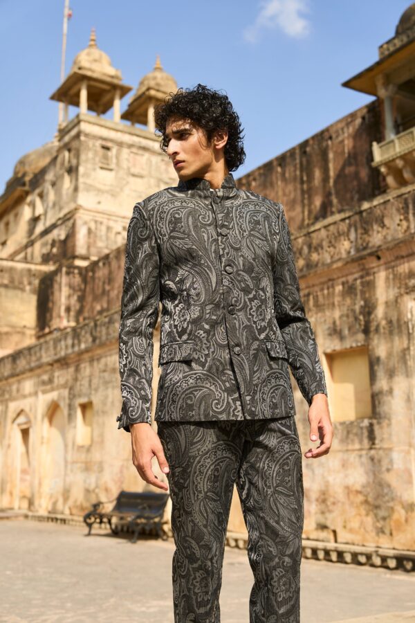 Paisley Band Collar Jacket - Image 6