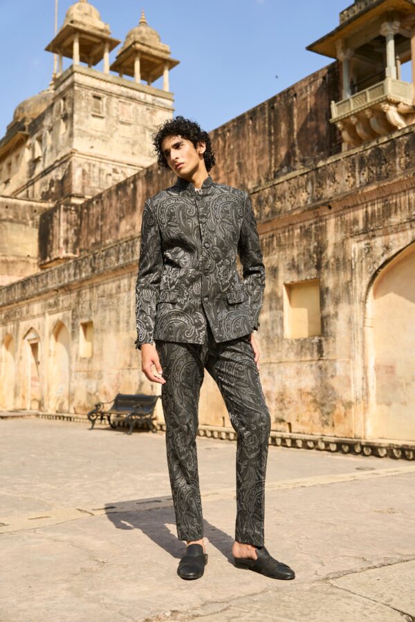 Paisley Band Collar Jacket - Image 10