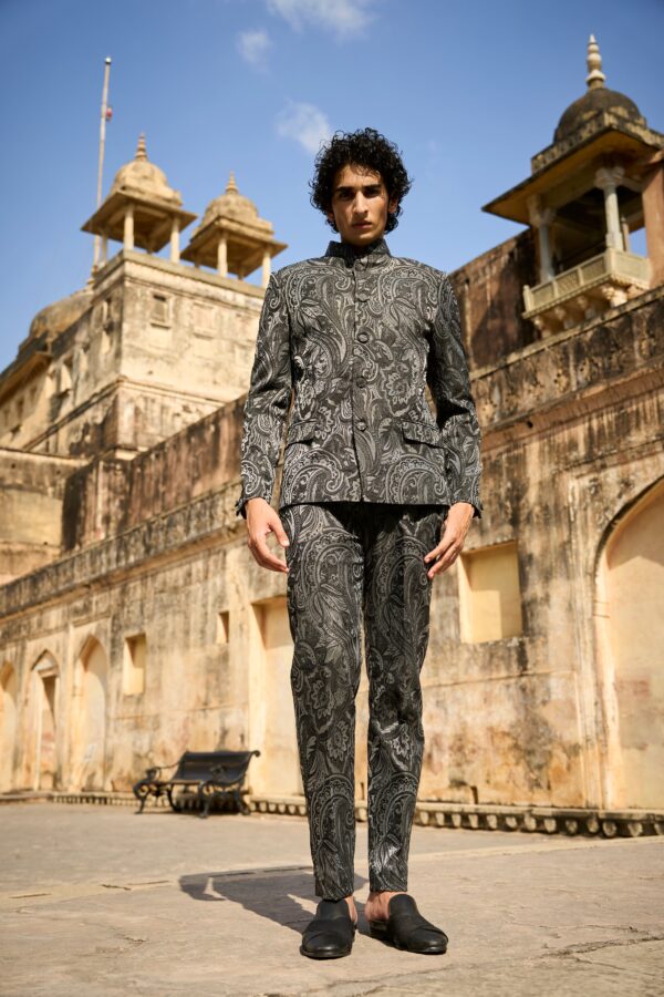 Paisley Band Collar Jacket - Image 16