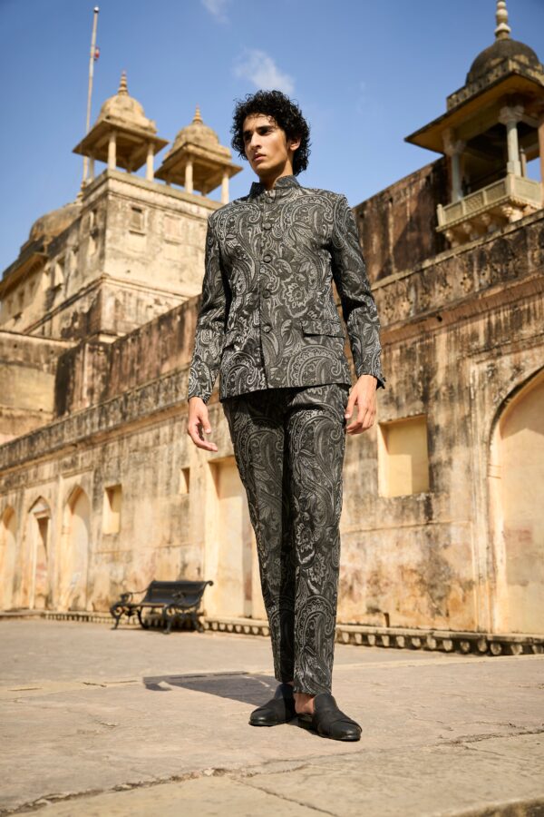 Paisley Band Collar Jacket - Image 17