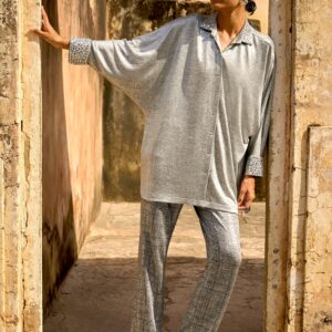 Silver Mirror Pant Set