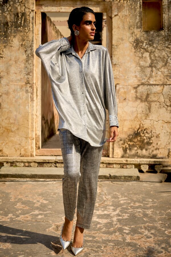 Silver Knit Pant - Image 2