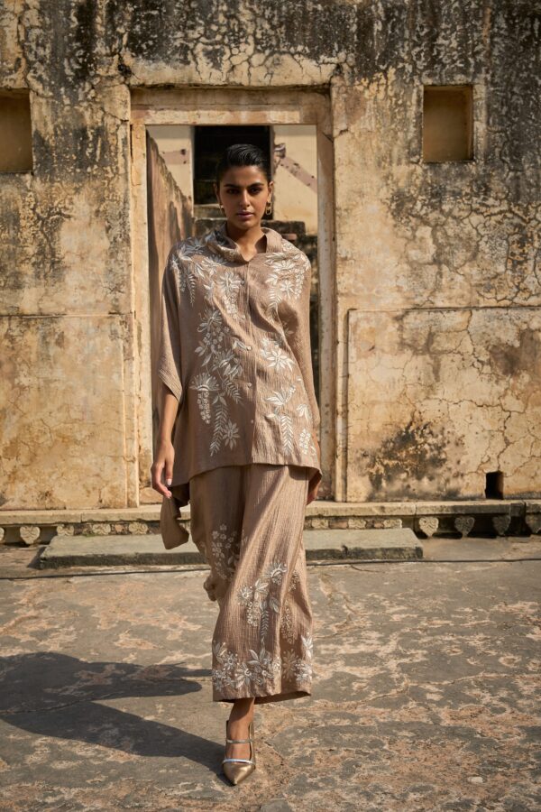 Embroidered Wide-Legged Pant - Image 3