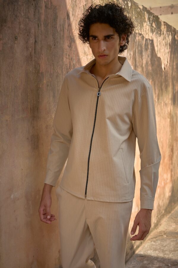Pinstripe Zip Shirt - Image 5