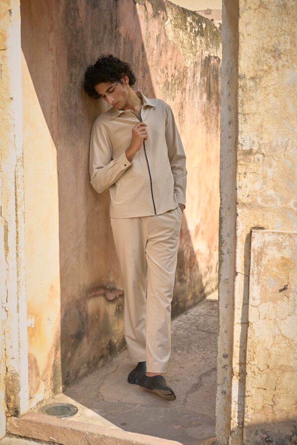 Pinstripe Zip Shirt - Image 13