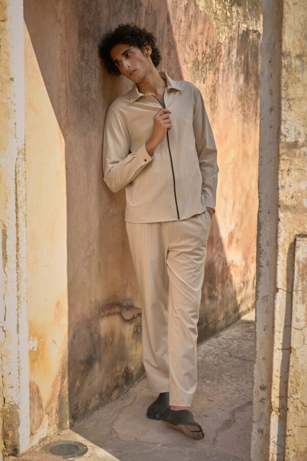 Pinstripe Zip Shirt - Image 14