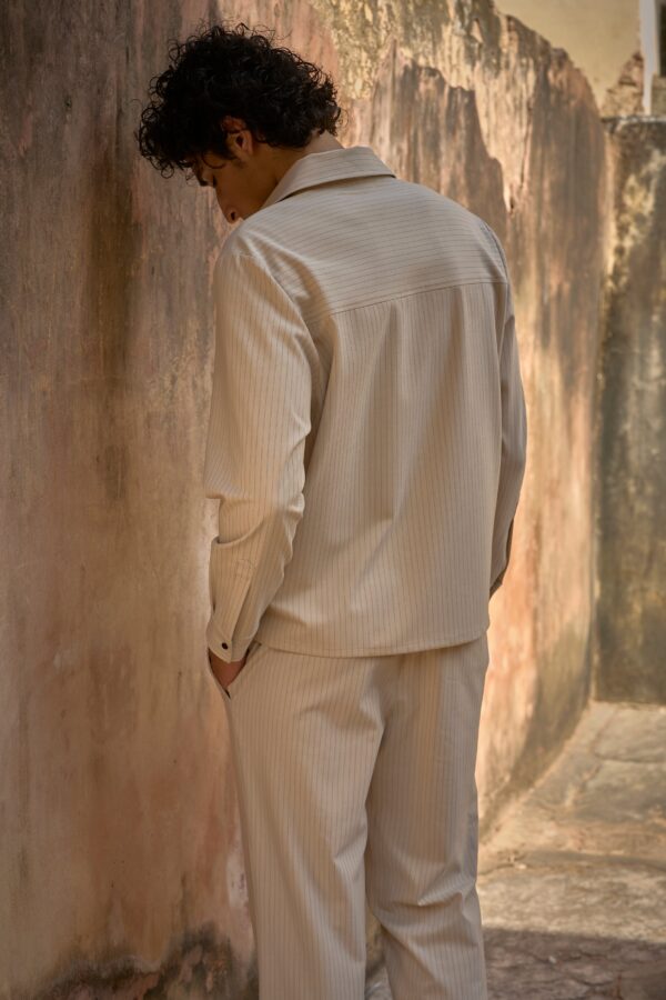 Pinstripe Zip Shirt - Image 18