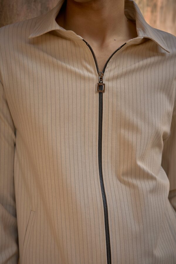 Pinstripe Zip Shirt - Image 20