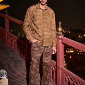 Patterned Denim Pant