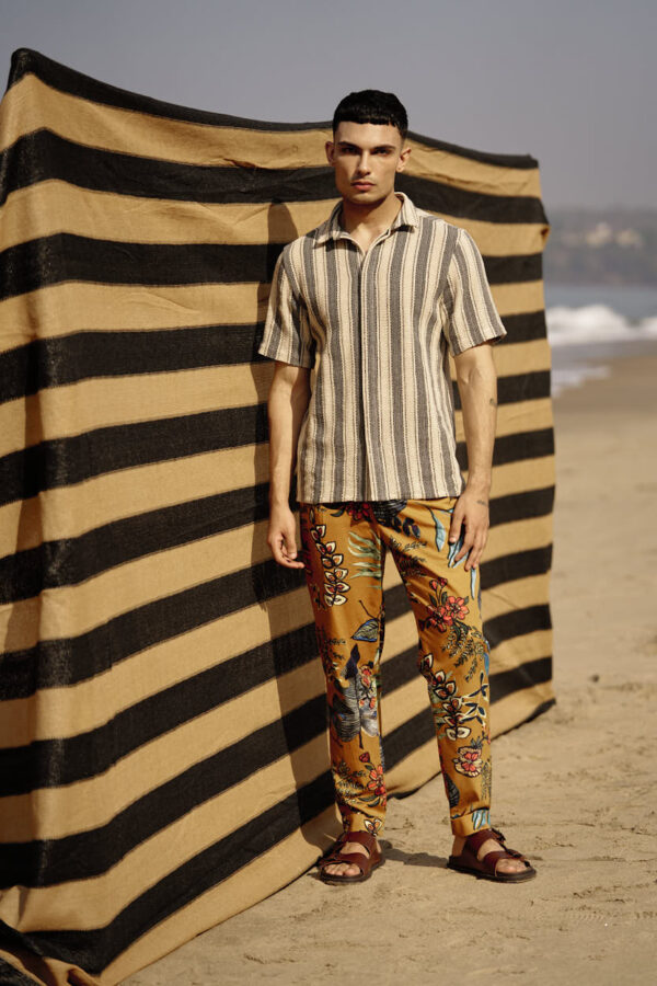 Mustard Printed Pant - Image 4