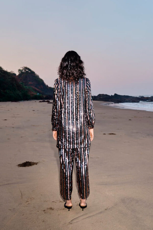 Sequin Stripe Long Set - Image 2