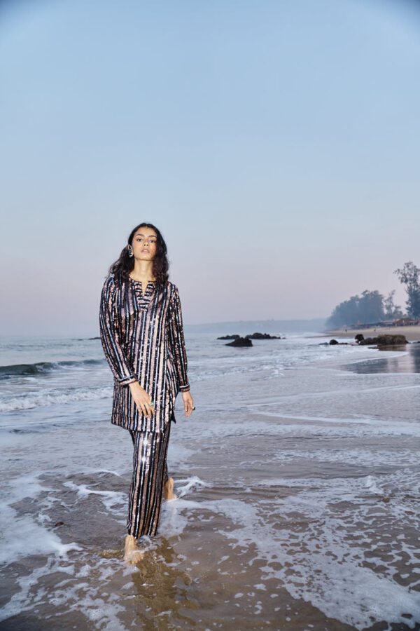 Sequin Stripe Long Set - Image 13