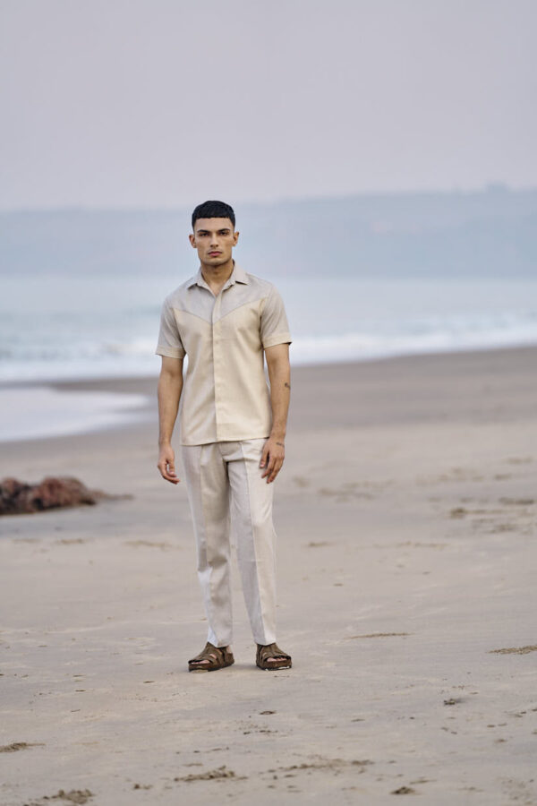 Beige Pintuck Pant - Image 5