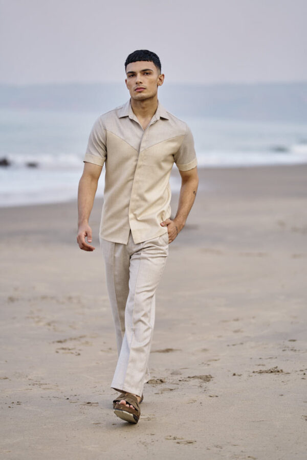 Beige Pintuck Pant - Image 6