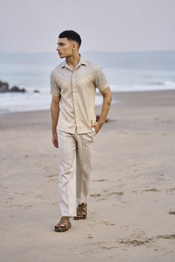 Beige Pintuck Pant - Image 7