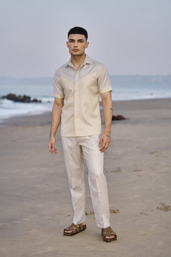 Beige Pintuck Pant - Image 8
