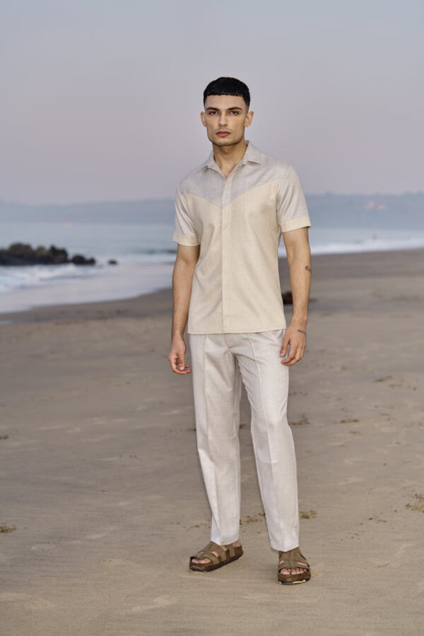 Beige Pintuck Pant - Image 9