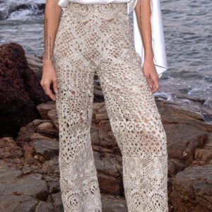 Metallic Lace Pant