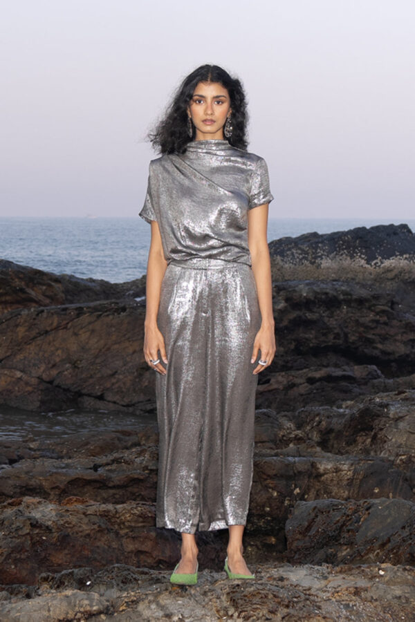 Draped Lamé Top - Image 10