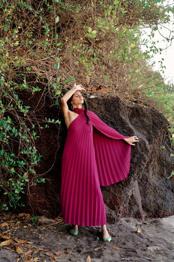Draped Pleated Dress - Image 8