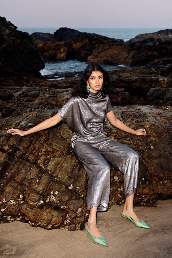 Draped Lamé Top - Image 7