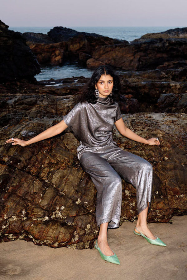 Draped Lamé Top - Image 6