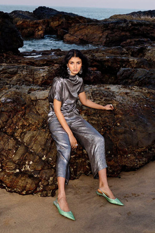 Draped Lamé Top - Image 17