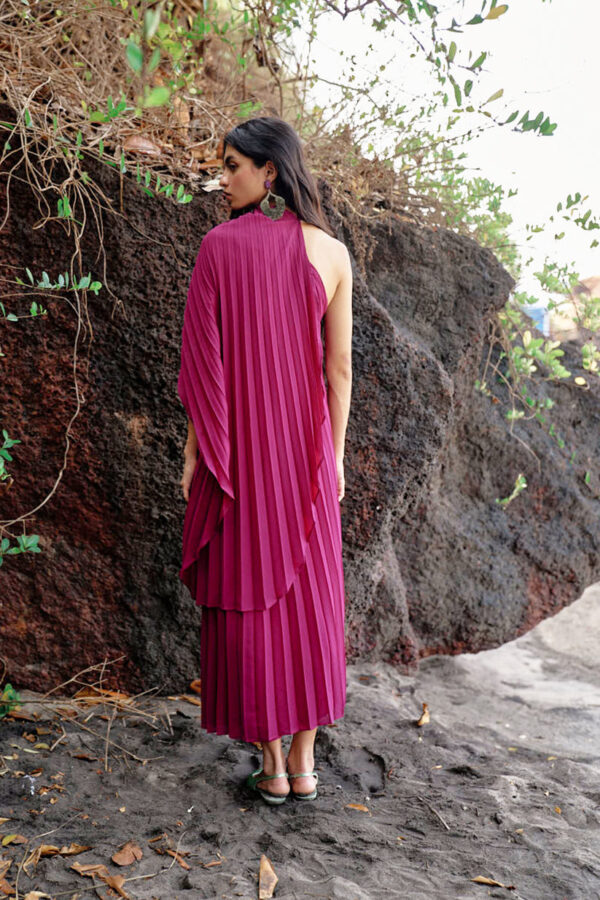 Draped Pleated Dress - Image 2
