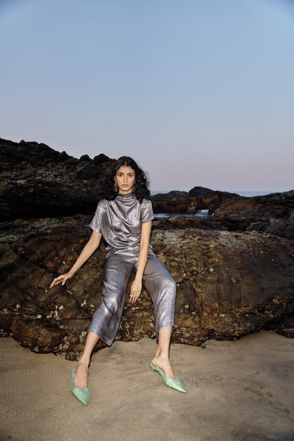 Draped Lamé Top - Image 13