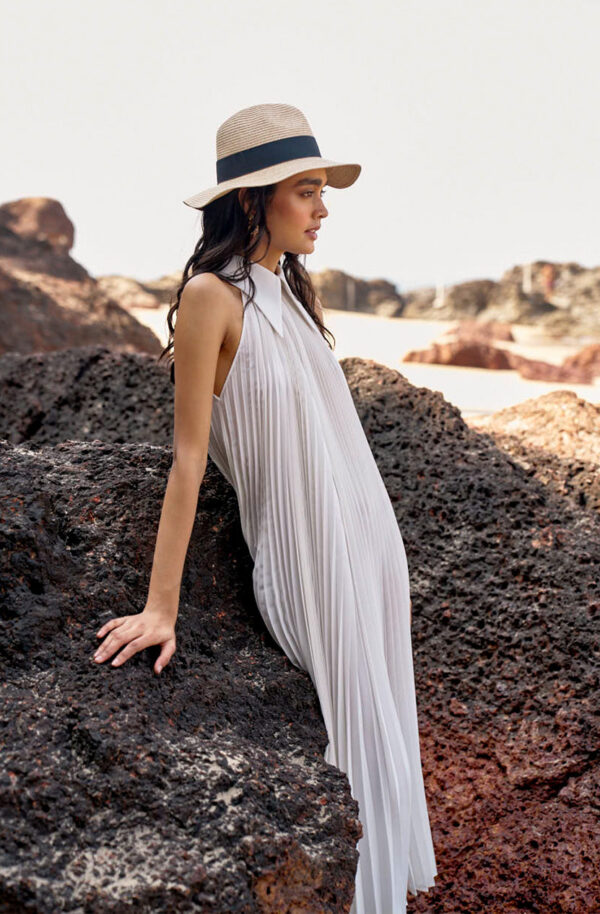 White Pleated Dress - Image 3