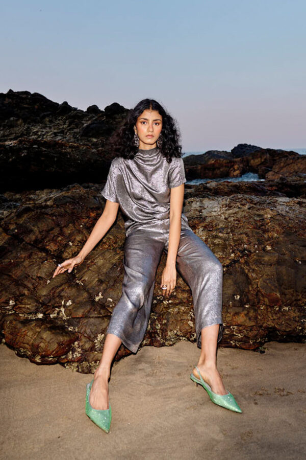 Draped Lamé Top - Image 16