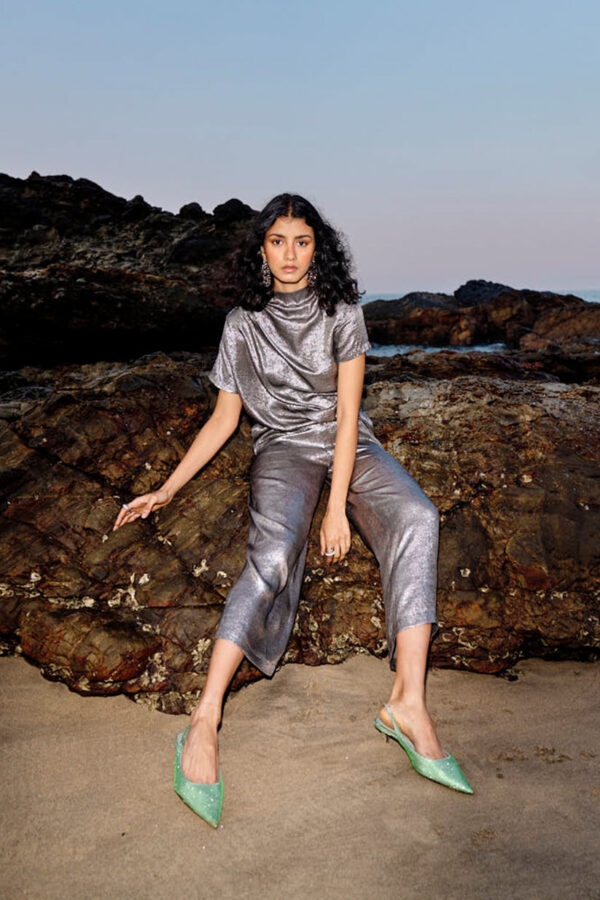 Draped Lamé Top - Image 18