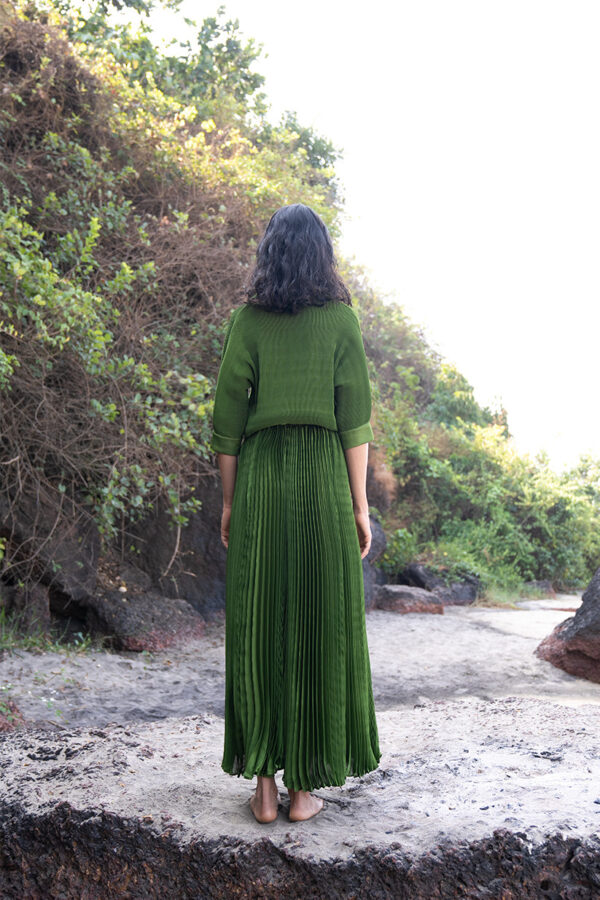 Green Pleated Shirt - Image 2