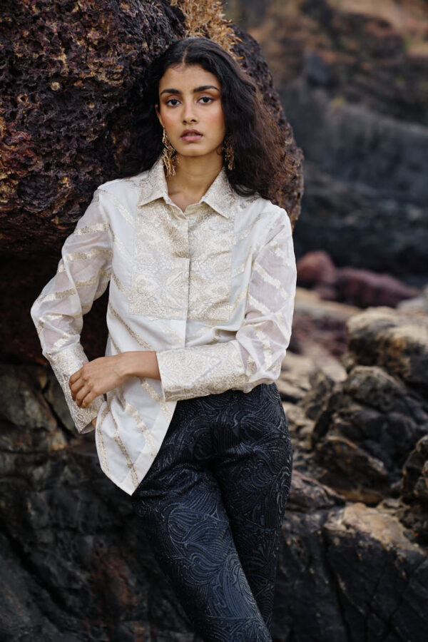 Black Brocade Suit - Image 22